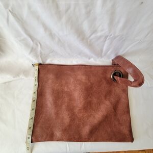 Brown faux leather clutch Purse